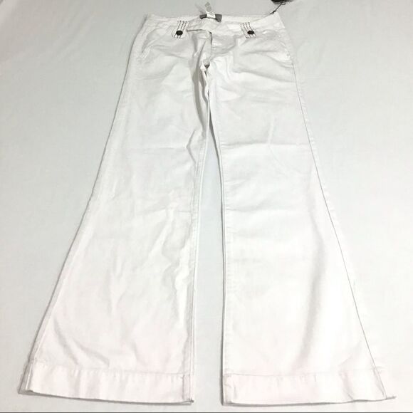 Tex By Max Azria White Low Rise Bohemian Style Flare Leg Jeans Size 27 - Picture 11 of 12